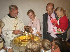 Jette is baptized